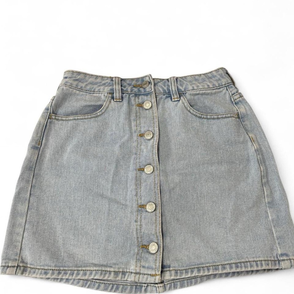 PacSun Light Blue Denim A-Line Skirt